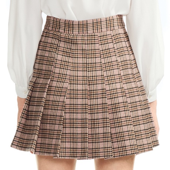 Maje Jiho Houndstooth Pleated Skirt - Picture 4 of 5
